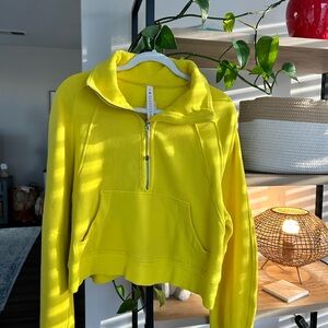 Lululemon Athletica Yellow Quarter-Zip Sweatshirt